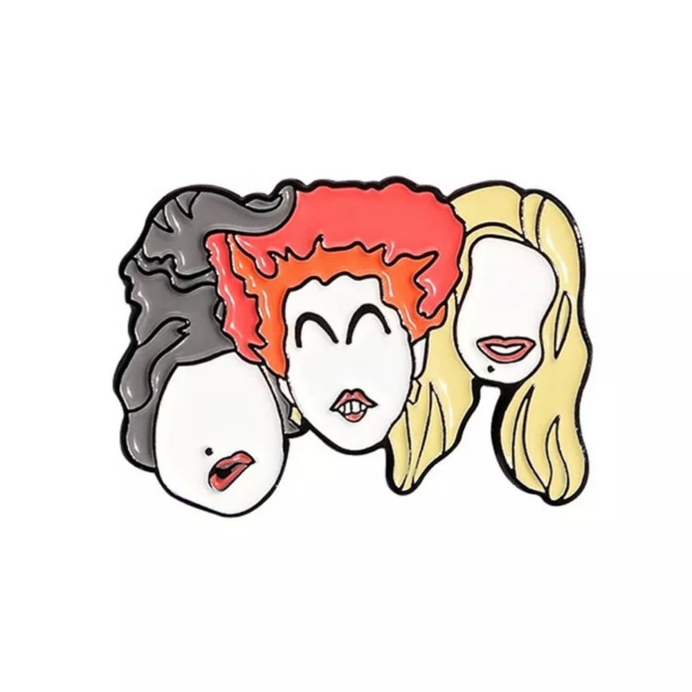 Hocus Pocus Witch profile enamel pin